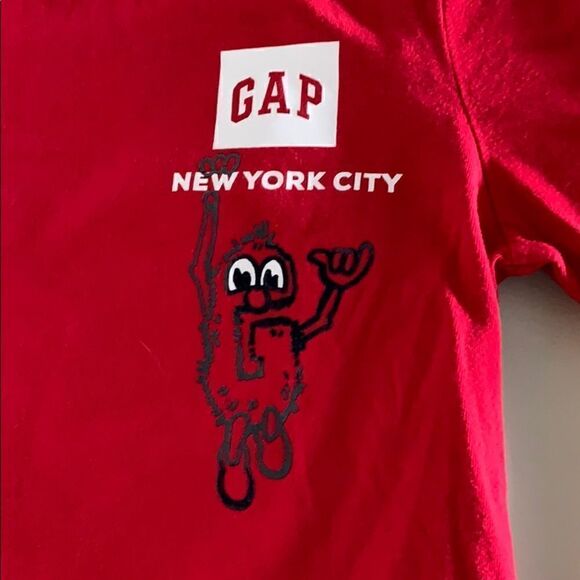 Gap Long Sleeve Shirt Big Boys youth M Red - Picture 4 of 5